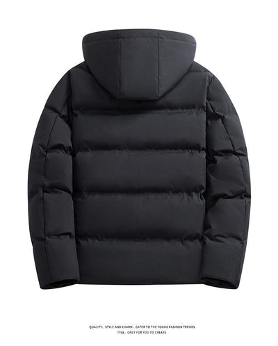 Abrigo Acolchado de Algodón para Hombre con Capucha Desmontable Forrada en Polar - Image 14