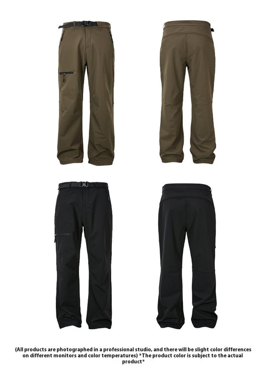 Pantalones Casuales con Forro Polar para Otoño e Invierno - Image 4