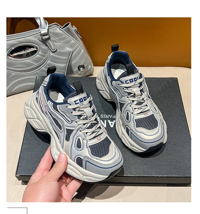 Zapatos Deportivos Mujer Malla Transpirable Base Reforzada Gris - Image 18