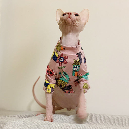 Ropa Casual Elegante para Gatos sin Pelo - Image 5