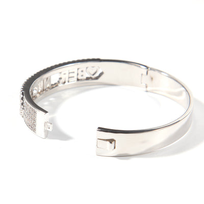 Pulsera de Letras con Incrustaciones de Cobre y Circón de 11MM - Image 27