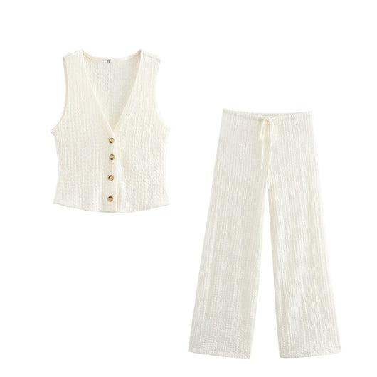 Conjunto Texturizado: Chaleco y Pantalón Recto - Image 37