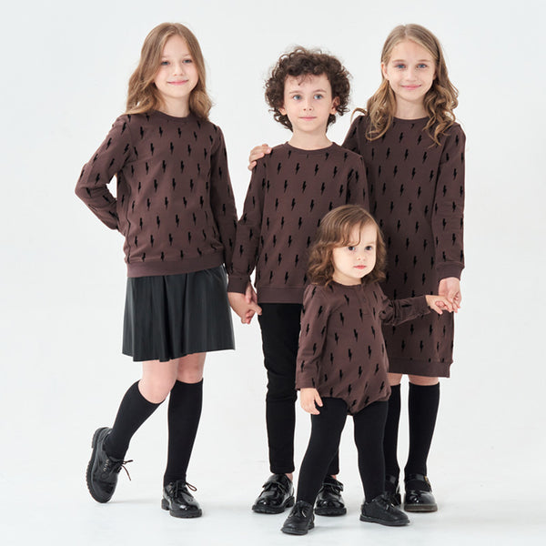 Sudadera Infantil Otoño Invierno Algodón Terciopelo Color Café