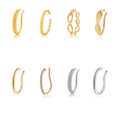 Aretes sin Perforación para Mujer - Diseño Clásico Talla Estándar