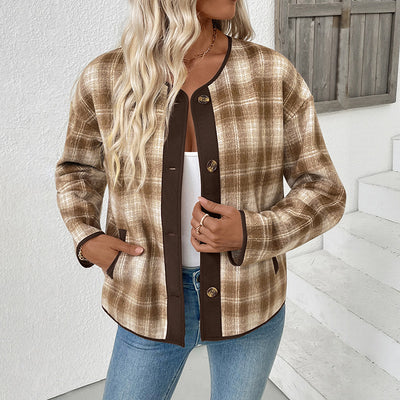 Cardigan de Cuadros para Mujer - Chaqueta Casual Versátil - Image 6