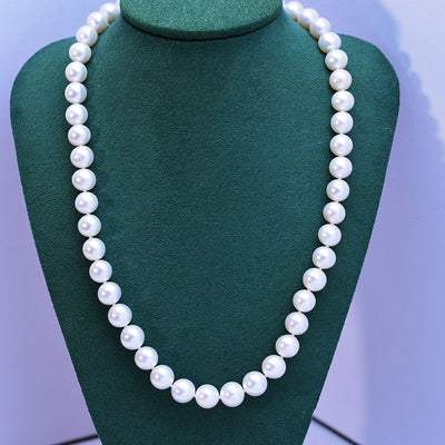Collar de Perlas de Agua Dulce con Cuentas Brillantes para Mujer - Image 9