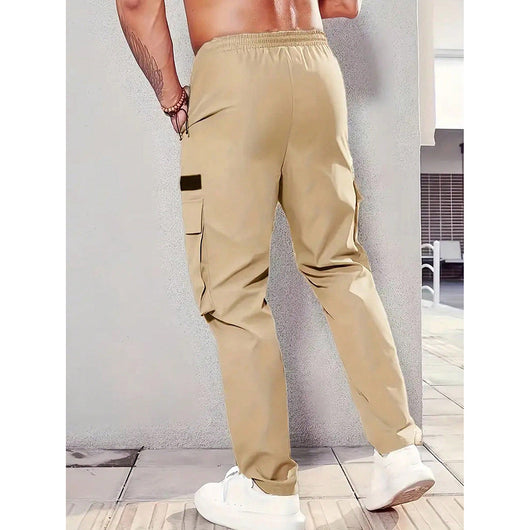 Pantalones Khaki Utility Holgados para Hombre - Estilo Casual Versátil - Image 3
