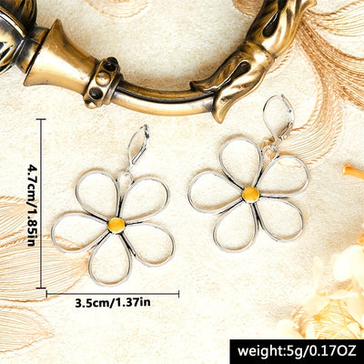 Aretes Colgantes Grandes con Flor Bohemia - Estilo Personalidad - Image 6