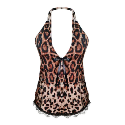 Camisón Mujer Estampado Leopardo con Cintas Ajustables - Image 11