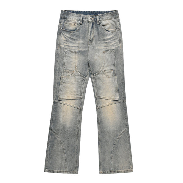 Jeans Rectos Holgados con Efecto Desgastado American Street