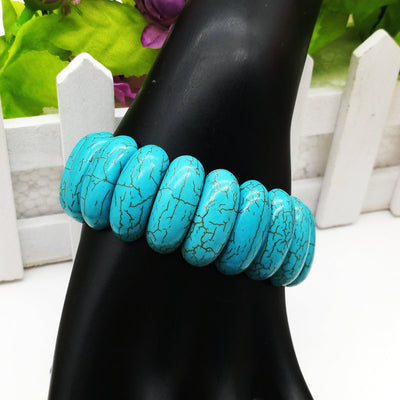 Pulsera de Turquesa Elástica con Cuentas - Image 14