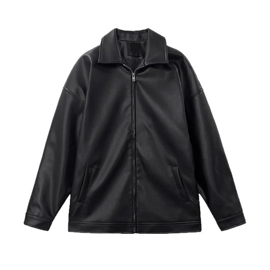Chaqueta Beisbolera de Cuero Coreana para Hombre - Image 5