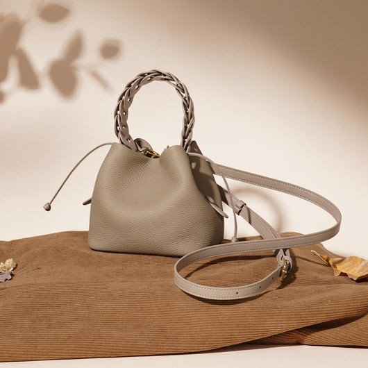 Bolso Bandolera de Cuero Vegetal - Estilo Bucket Vintage - Image 15