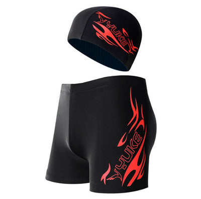 Traje de Baño Boxer Talla Grande con Gorro de Natación - Image 8