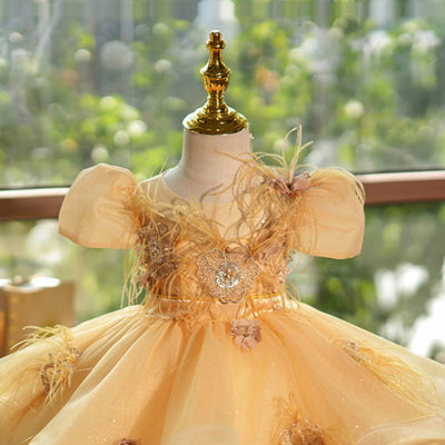 Vestido Princesa Niña con Falda de Tul Floral Multicolor - Image 4