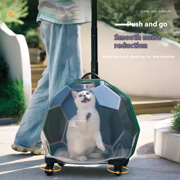 Carrito Transportín para Mascotas - Maleta Cápsula Espacial Transparente Grande