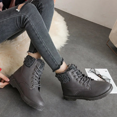 Botas de Nieve Térmicas con Cordones de Algodón - Image 12