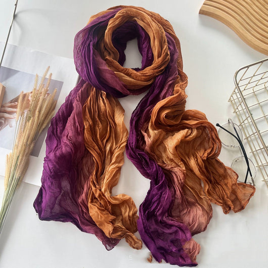 Bufanda Larga Combinada de Algodón y Lino para Otoño e Invierno - Image 12