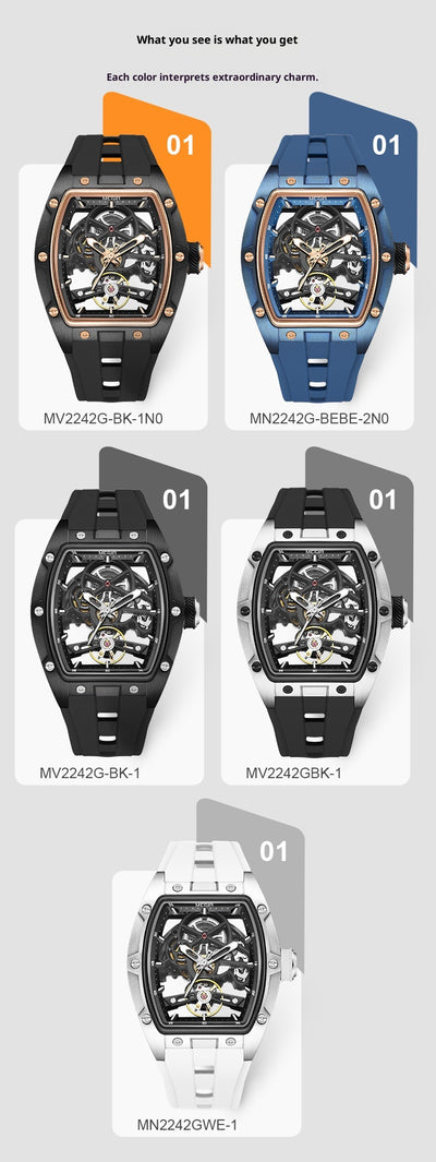 Reloj Mecánico para Hombre con Diseño Esqueletizado - Image 15