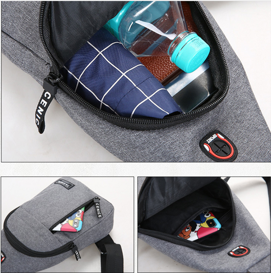 Bolsa Deportiva de Pecho Canvas para Hombre - Mensajero Casual Running - Image 7