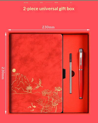 Set de Cuaderno A5 Estilo Chino Vintage para Negocios y Oficina en Caja de Regalo - Image 22