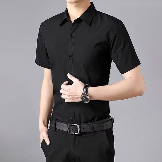 Camisa Ejecutiva Slim Fit Antirruga Manga Corta para Hombre - Image 2