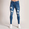 European Style High Waisted Skinny Ripped Jeans