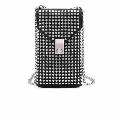 Bolso Bandolera de Cuero Suave con Cadena y Remaches - Image 19
