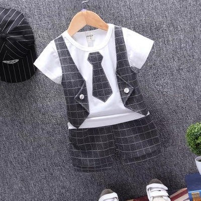 Conjunto Formal para Niño: Camiseta + Chaleco Gentleman de Algodón - Image 5