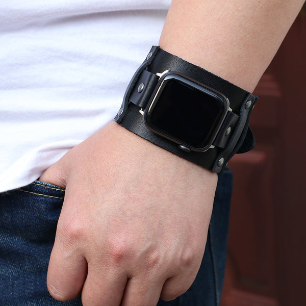 Correa de Reloj Cuero Genuino Estilo Punk