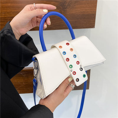 Bolso Bandolera Cuadrado con Contraste de Colores - Image 10