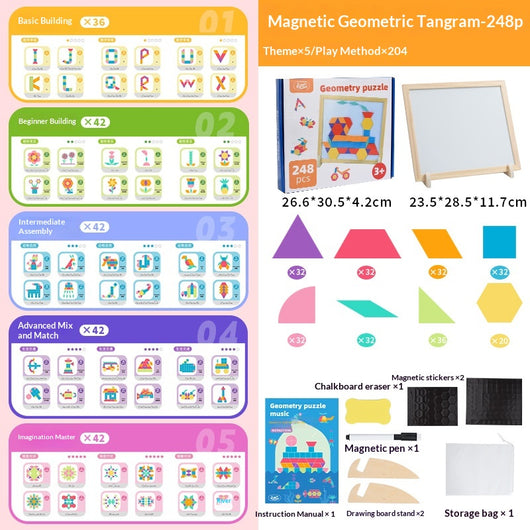 Puzzle Tangram Educativo para Niños - Bloques de Construcción Lógica - Image 11