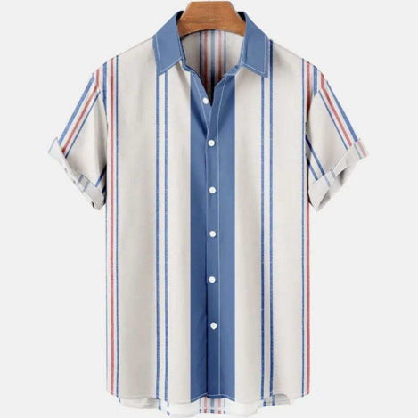 Camisa Casual de Rayas Personalizables para Hombre - Image 10