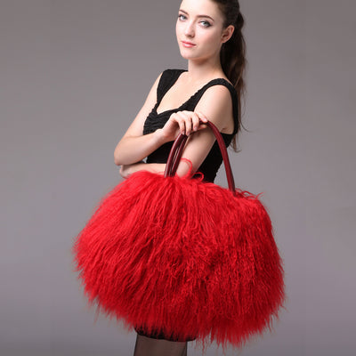 Bolso de Hombro Australiano en Lana Beach con Cabello Real - Image 3