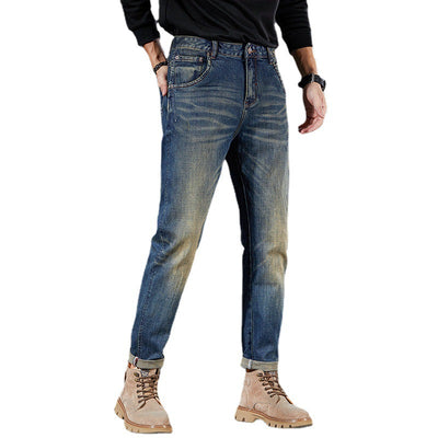 Pantalones Pencil Vintage Lavados para Hombre - Estilo Retro Trendy - Image 5