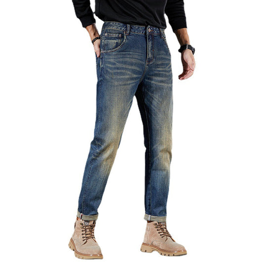 Pantalones Pencil Vintage Lavados para Hombre - Estilo Retro Trendy - Image 5