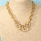 Europe and America Electroplating Big Heart Big Necklace