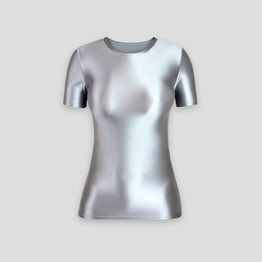 Playera Ajustada de Manga Corta en Spandex para Mujer - Image 22