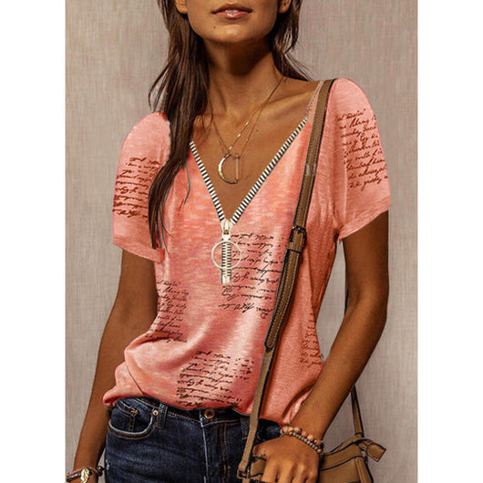 Blusa Casual para Mujer con Cuello en V y Estampado - Image 6
