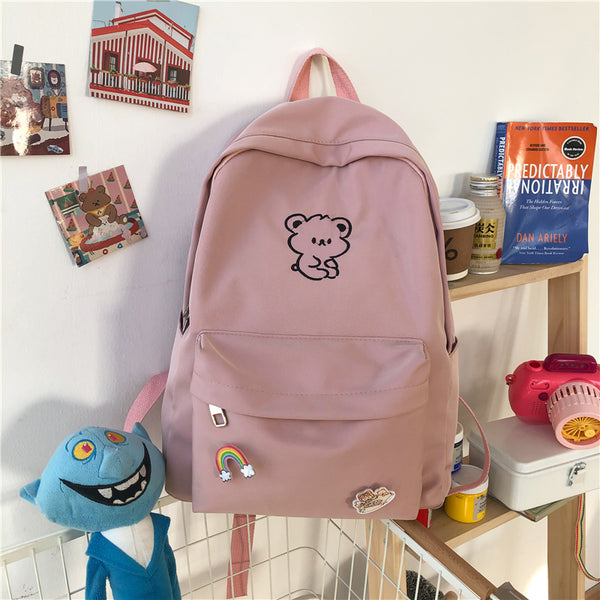 Mochila Escolar Coreana para Estudiantes de Secundaria - Estilo Ins Trendy