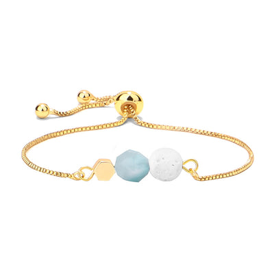Pulsera Yoga Ojo de Tigre con Cadena de Oro 14K y Piedra Volcánica - Image 27