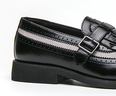 Zapatos Casuales Grandes Talla Extra con Punta Aguda y Flecos Modernos - Image 12
