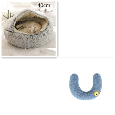 Cama 2 en 1 para Perros y Gatos - Cama Cálida de Felpa Suave Tipo Casa - Image 35