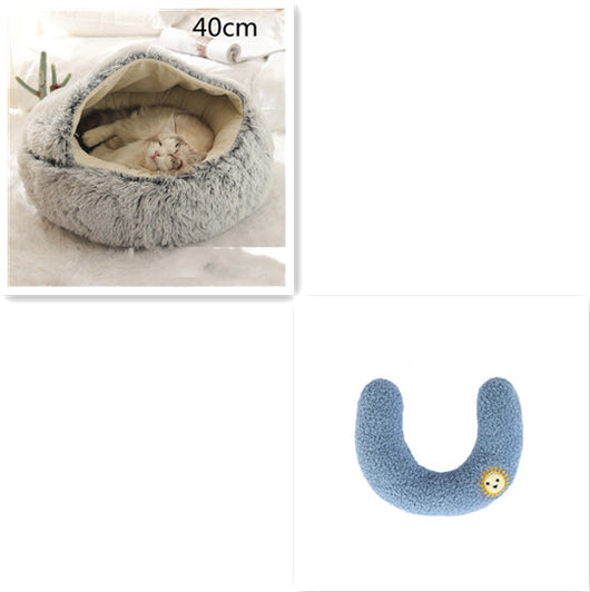 Cama 2 en 1 para Perros y Gatos - Cama Cálida de Felpa Suave Tipo Casa - Image 110