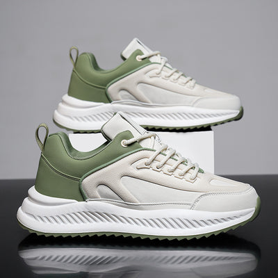 Tenis Deportivos de Plataforma Ligeros con Suela Suave - Cuero Casual para Hombre - Image 3