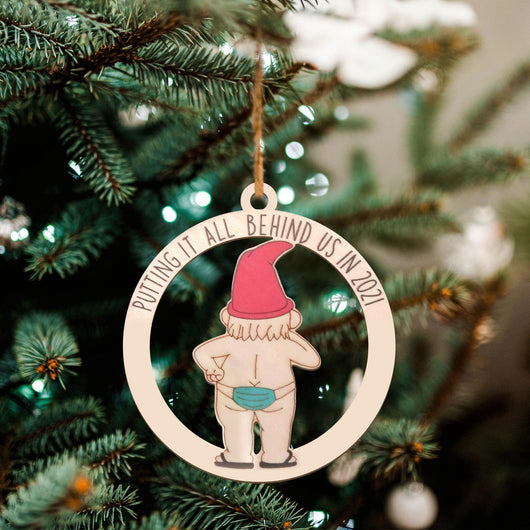 Árbol de Navidad de Madera con Adornos Colgantes