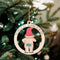 Árbol de Navidad de Madera con Adornos Colgantes