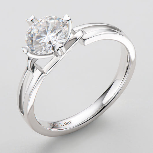 Anillo de Moissanita de 1 Quilate con Diseño de Mariposa de Cuatro Puntas Retorcidas - Image 12