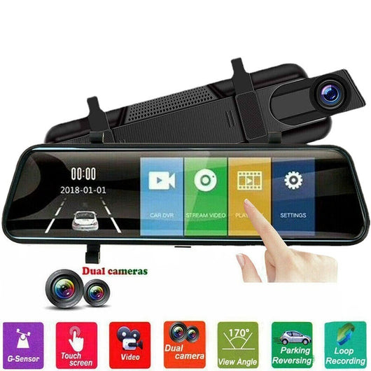Espejo Retrovisor Grabador Dual 1080p HD con Cámara Frontal y Trasera - Image 3