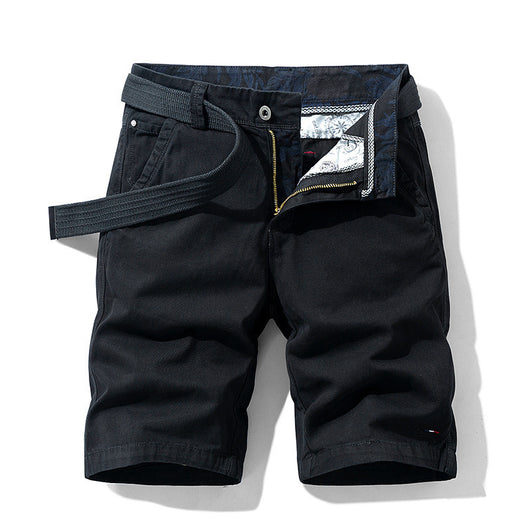 Pantalones Cortos Casuales para Hombre Estilo Coreano Ajuste Slim Algodón - Image 3